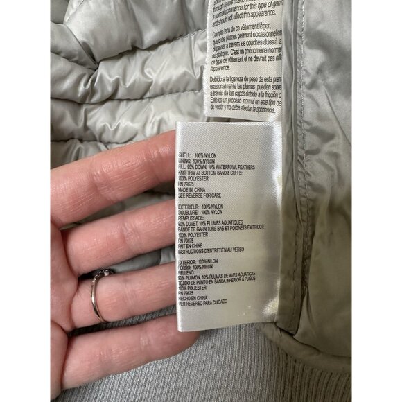 Michael Kors Women’s Packable Down Bomber Gray Jacket Small - Picture 8 of 11